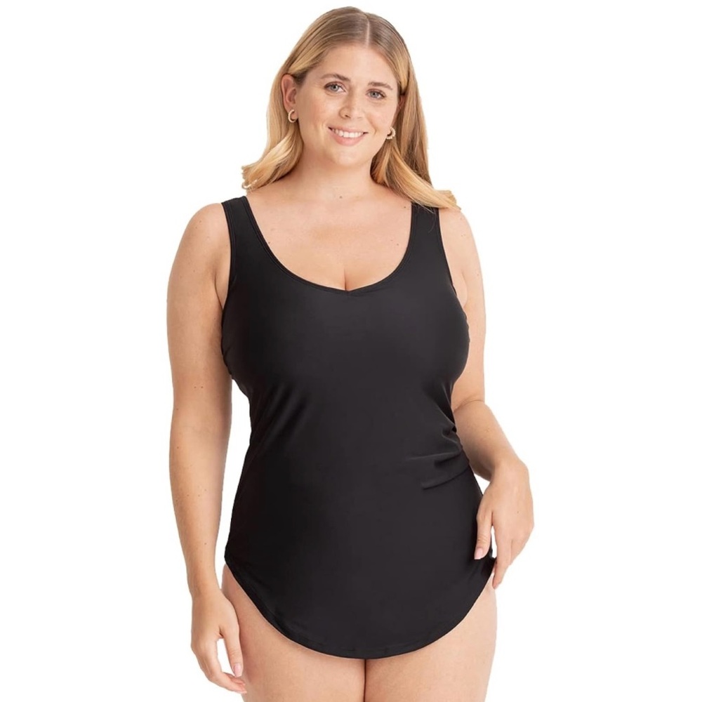 Shapermint Swim Essentials Complete Smoothing One Piece Maillot Pool Black S